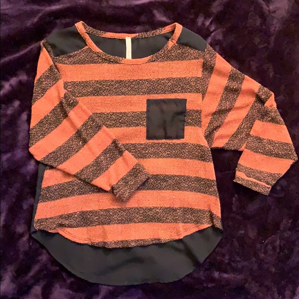 Striped Sheer Top